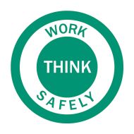 45331 Hard Hat Label - Think Work Safely
