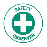 49572 Hard Hat Label - Safety Observer