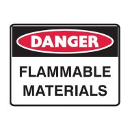 841088 Small Stick On Labels - Danger Flammable Materials 