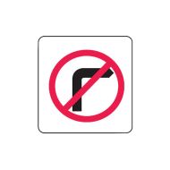 841882 Directional Traffic Sign - No Right Turn 