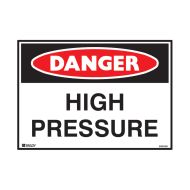 842536 Small Stick On Labels - Danger High Pressure 