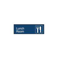 863084 Engraved Office Sign - Lunch Room + Symbol 