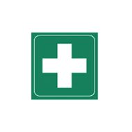 863107 Engraved Office Sign - First Aid Graphic 
