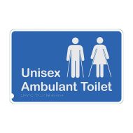 875068 Premium Braille Sign - Unisex Ambulant Toilet S-B 