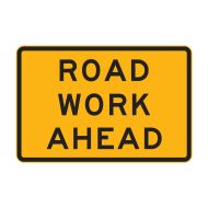 Road Work Ahead Sign, 900 x 600mm