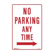 PF832017 Parking & No Parking Sign - No Parking Any Time Arrow Right 