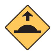 PF833938 Traffic Site Safety Sign - Speed Hump Ahead Symbol 