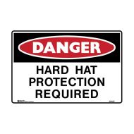 PF834035 Danger Sign - Hard Hat Protection Required 