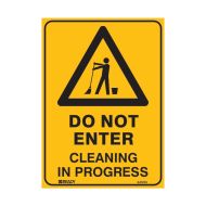 PF835266 Warning Sign - Do Not Enter Cleaning In Progress 