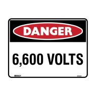 PF840899 Danger Sign - 6600 Volts 