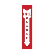 PF841104 Fire Equipment Sign - Fire Blanket Arrow Down 