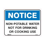 PF841477 Notice Sign - Non-Portable Water Not For Drinking Or Cooking Use 
