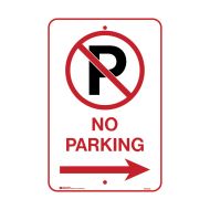 PF843052 Parking & No Parking Sign - No Parking Picto Arrow Right 
