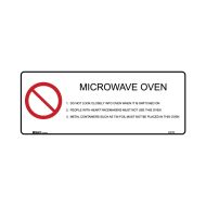 PF844065 Kitchen-Food Safety Sign - Microwave Oven 