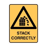 PF844521 Warning Sign - Stack Correctly 