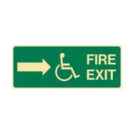 PF846141 Exit Sign - Disabled Fire Exit Arrow Right 
