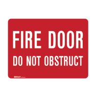 PF847201 Fire Equipment Sign - Fire Door Do Not Obstruct 