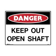 PF847957 Mining Site Sign - Danger Keep Out Open Shaft 