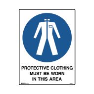 PF848005 Mining Site Sign - Protective Clothing Must Be Worn In This Area 