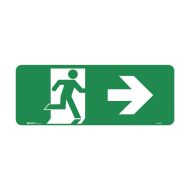 PF851410 Exit Sign - Running Man Arrow Right 