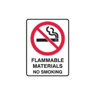 PF851602 BradyGlo Sign - Flammable Materials No Smoking 