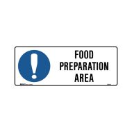 PF855149 Kitchen-Food Safety Sign - Food Preparation Area 