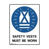 PF872577 UltraTuff Sign - Safety Vest Must Be Worn 