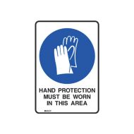 PF877169 ToughWash Sign - Hand Protection Must Be Worn In This Area 