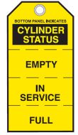 Cylinder Status Tags Bottom Panel Indicates, Empty/ In Service/ Full - Pack of 25