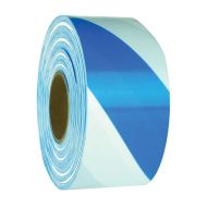 Printed Barricade Tapes - Blue/White Stripes, W75mm x L50m