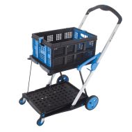 X Cart Folding Trolley with Collapsible Basket