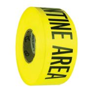 Printed Barricade Tapes - Quarantine Area,  H75mm x L300m
