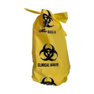 10L Clinical Waste Gusseted Bag Tie Top - Pack of 50