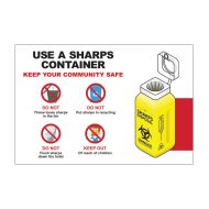 Use a Sharps Container Sign with Graphics