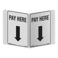 3D Projecting Sign - Pay Here, 250 x 175mm, Poly