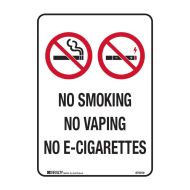 Prohibition Sign - No Smoking, No Vaping, No E-Cigarettes