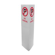 Bollard Signs - No Parking, Flute