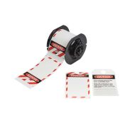 LOTO Tags - OSHA DANGER, Printable Front with Striped Border, Preprinted Back, for B30 Printers - Signed Reverse Side