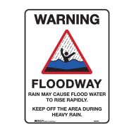 Warning Floodway Sign