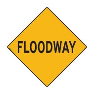 Floodway Sign, W5-7-1, 600 x 600mm, Class 1 Reflective Aluminium