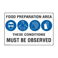 PF865765 Custom Food Safety Multiple Condition Sign 