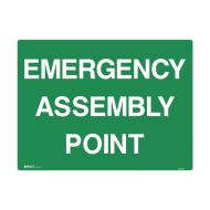 Emergency Information Sign - Emergency Assembly Point (Polypropylene) H225mm x W300mm