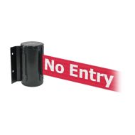 Tensabarrier Wall Mount Barrier Units - 2.3m, Red/White No Entry 
