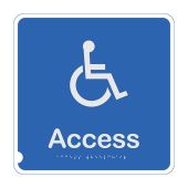 861342 Premium Braille Sign - Access S-B 